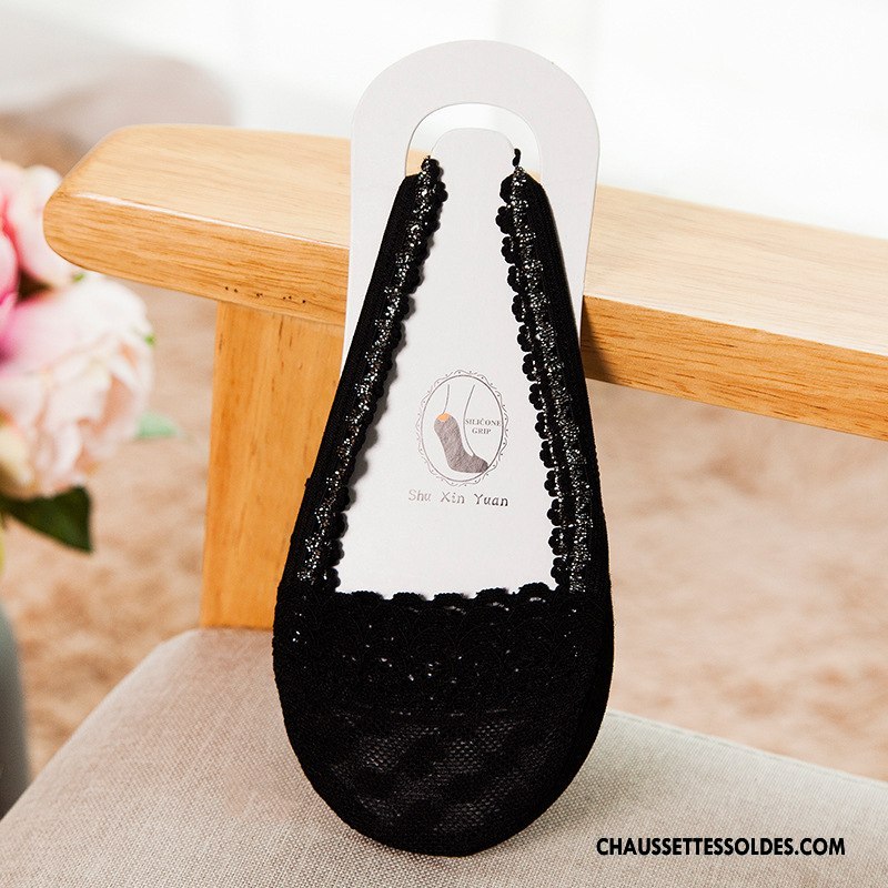 Bas Bas De Soie Femme Creux Guipure 100% Coton Chaussette Coton Bio Dentelle Dame Noir Clair