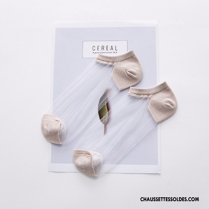 Bas Bas De Soie Femme Cristal Chaussette Chaussette Basse Coupée 100% Coton Mode Le Nouveau Couleur De Contraste Violet