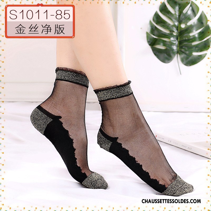 Bas Bas De Soie Femme Cristal Chaussette De Noël Hiver Antidérapant Anti-off Ajouter Du Coton Bleu