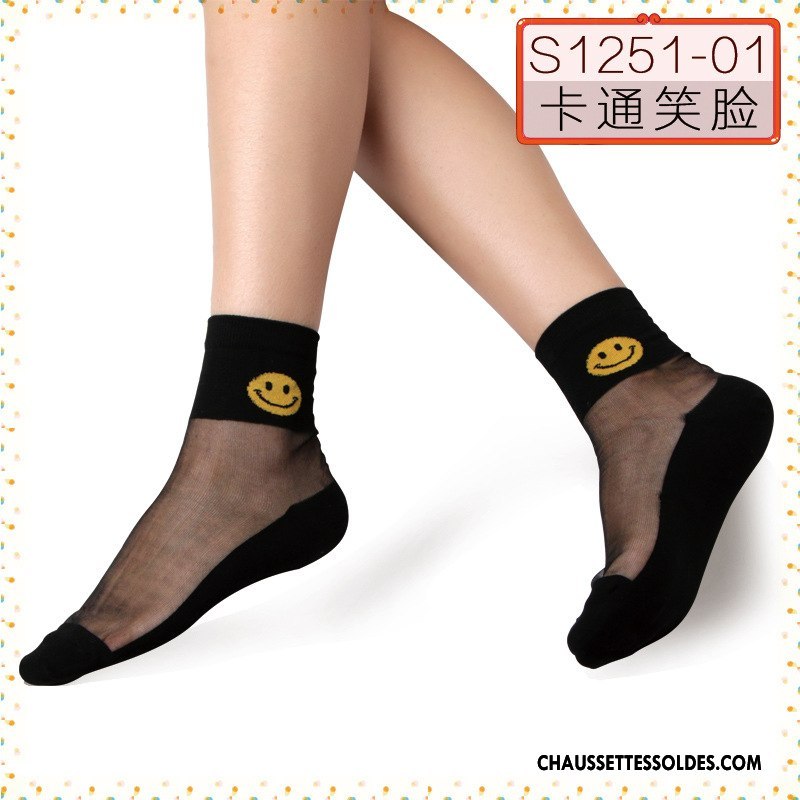 Bas Bas De Soie Femme Cristal Chaussette De Noël Hiver Vent D'université Transparent Coton Bio