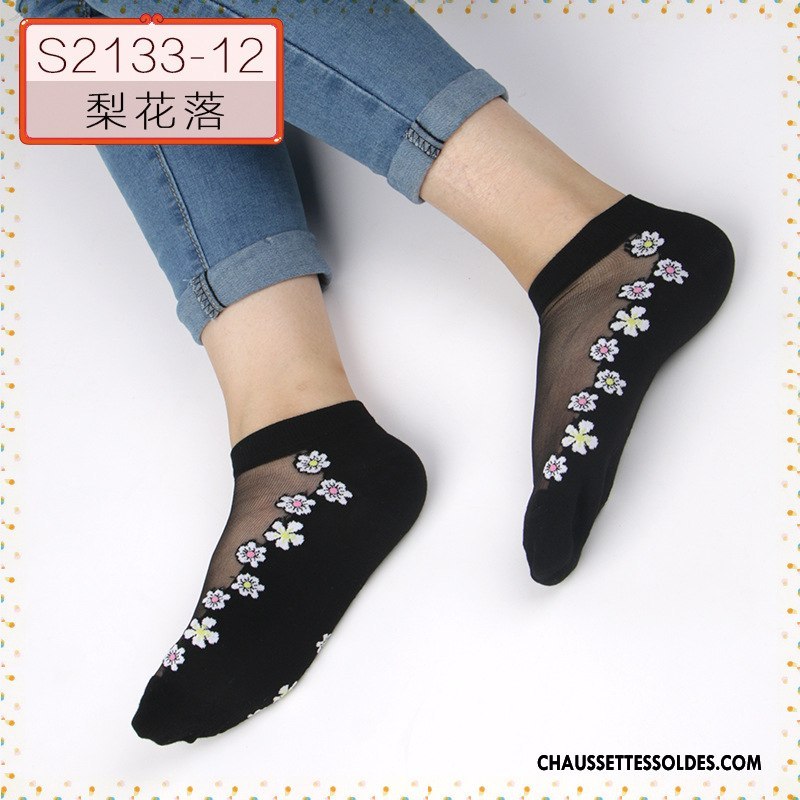 Bas Bas De Soie Femme Cristal Chaussette Middle Waisted Matelassé Vente Chaude Le Nouveau Noir