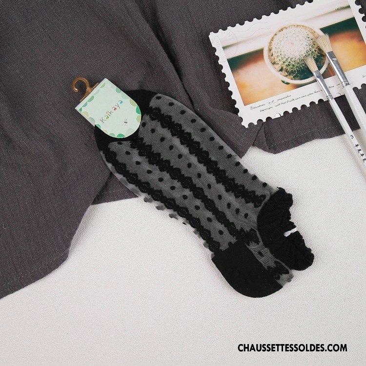 Bas Bas De Soie Femme Dame Absorber La Sueur Respirant Doux Chaussettes En Coton Chaussette Basse Coupée Gris