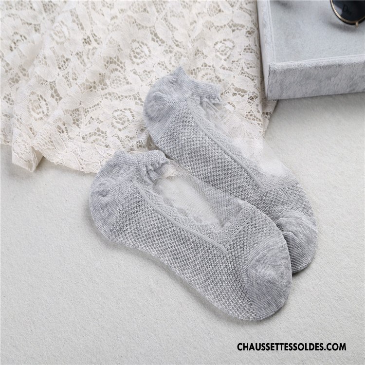 Bas Bas De Soie Femme Engrener Tous Les Assortis Chaussette De Noël Printemps Nouvelles Arrivées Invisible Couleurs De Bonbons Gris