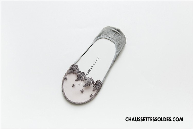 Bas Bas De Soie Femme Fleurs Coton Légère Respirant Matelassé Chaussette Blanc