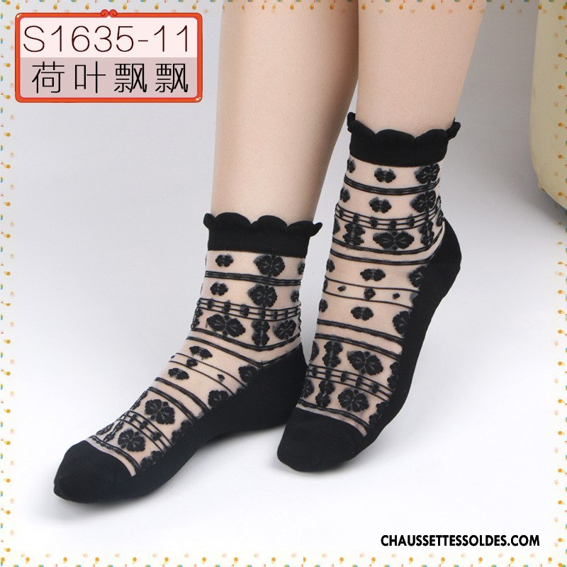 Bas Bas De Soie Femme Haute Qualité Ajouter Du Coton Chaussette De Noël Cristal Antidérapant Anti-off Noir