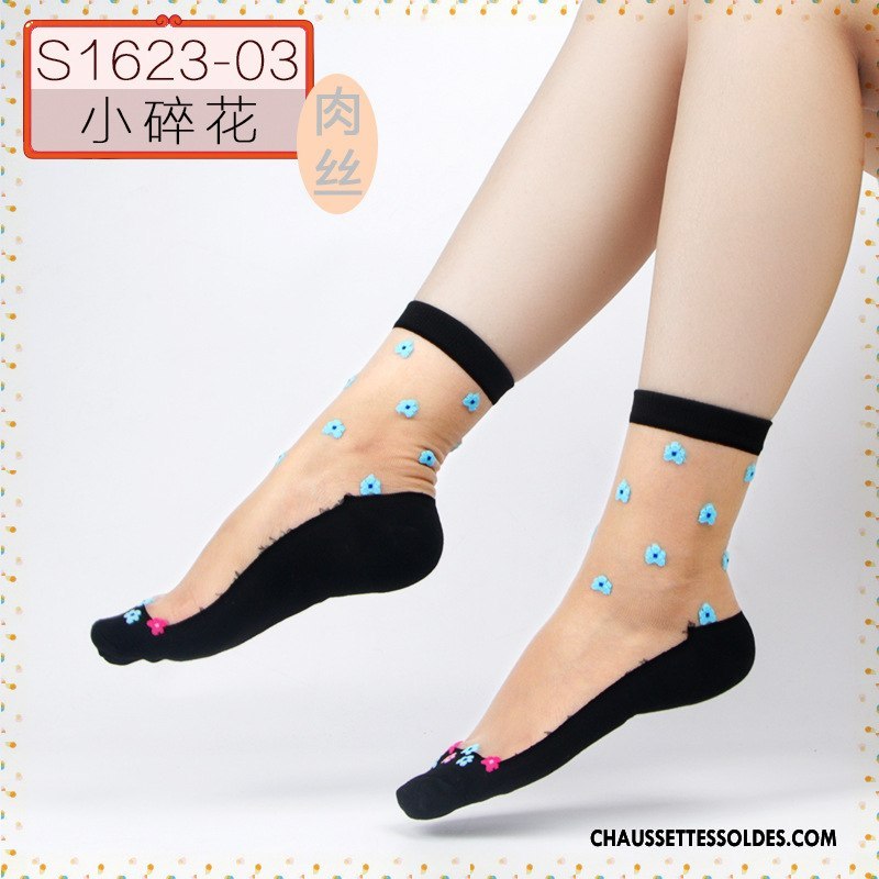 Bas Bas De Soie Femme Haute Qualité Ajouter Du Coton Chaussette De Noël Cristal Antidérapant Anti-off Noir