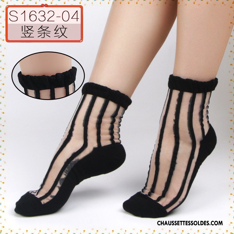 Bas Bas De Soie Femme Haute Qualité Ajouter Du Coton Chaussette De Noël Cristal Antidérapant Anti-off Noir