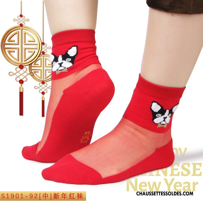 Bas Bas De Soie Femme Hiver Dessin Animé L'automne Chaussette Cristal Chaussette De Noël Noir Rouge Argent