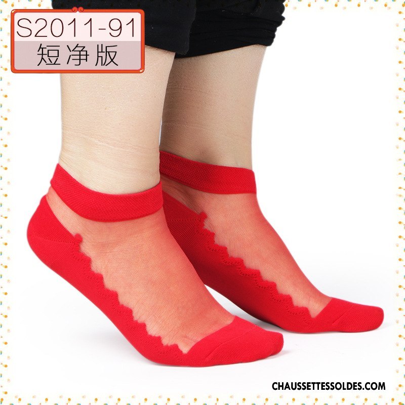 Bas Bas De Soie Femme Hiver Dessin Animé L'automne Chaussette Cristal Chaussette De Noël Noir Rouge Argent