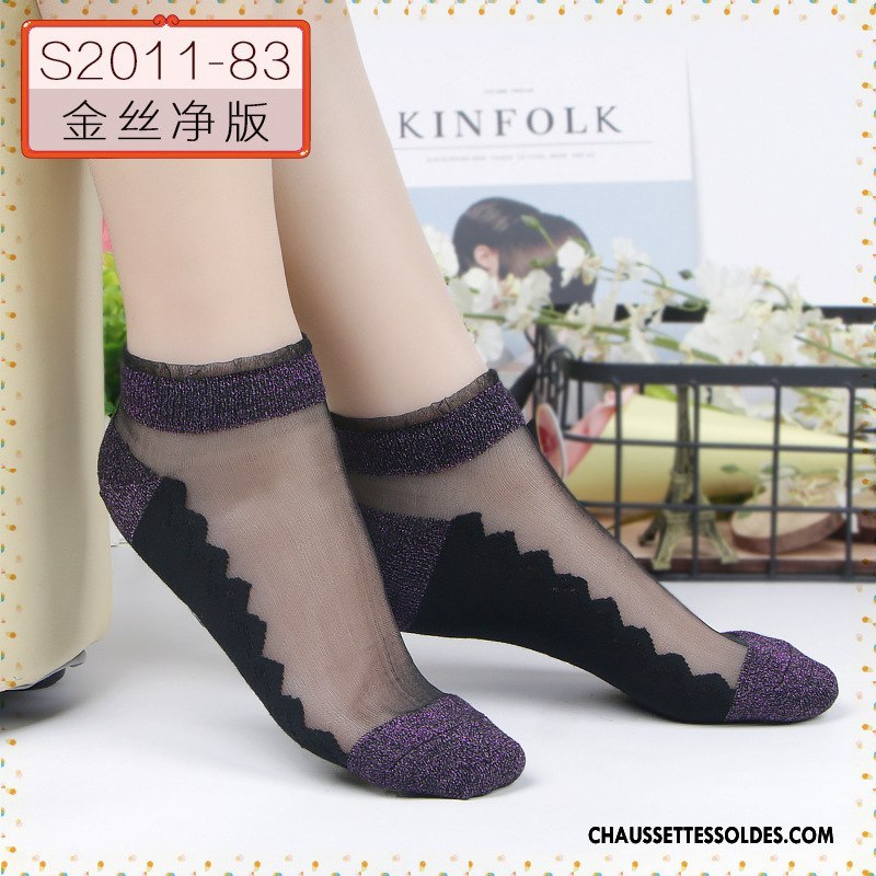 Bas Bas De Soie Femme Hiver Dessin Animé L'automne Chaussette Cristal Chaussette De Noël Noir Rouge Argent