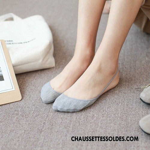 Bas Bas De Soie Femme Invisible Chaussette Silicone Chaussette Basse Coupée Style Chaud Dentelle Blanc Clair