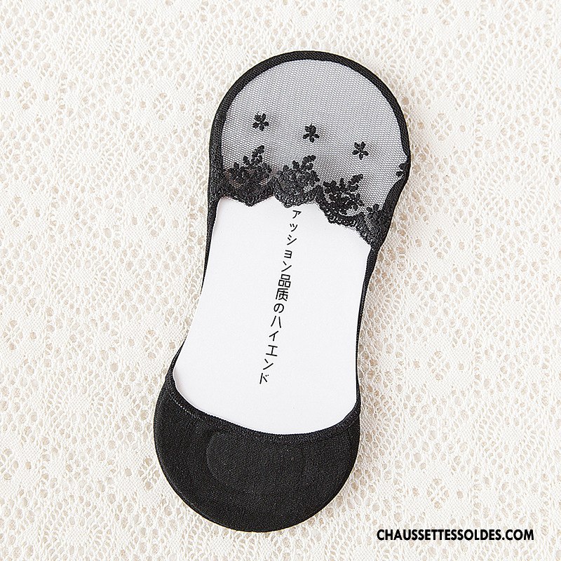 Bas Bas De Soie Femme Invisible Dame Couleur Chaussette Silicone Soie De Glace Gris Clair