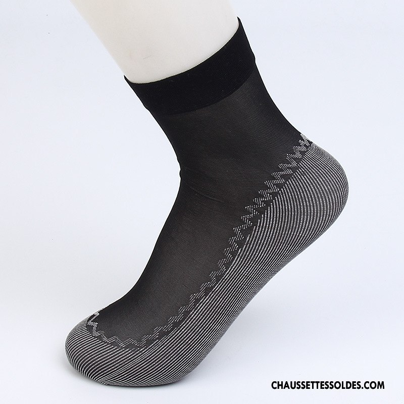 Bas Bas De Soie Femme Le Nouveau Antidérapant Chaussette De Noël Courte Ultra Matelassé Gris
