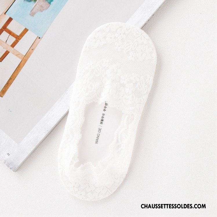 Bas Bas De Soie Femme Le Nouveau Invisible Marque Chaussette Chaussette Basse Coupée Dentelle Pure Foncé