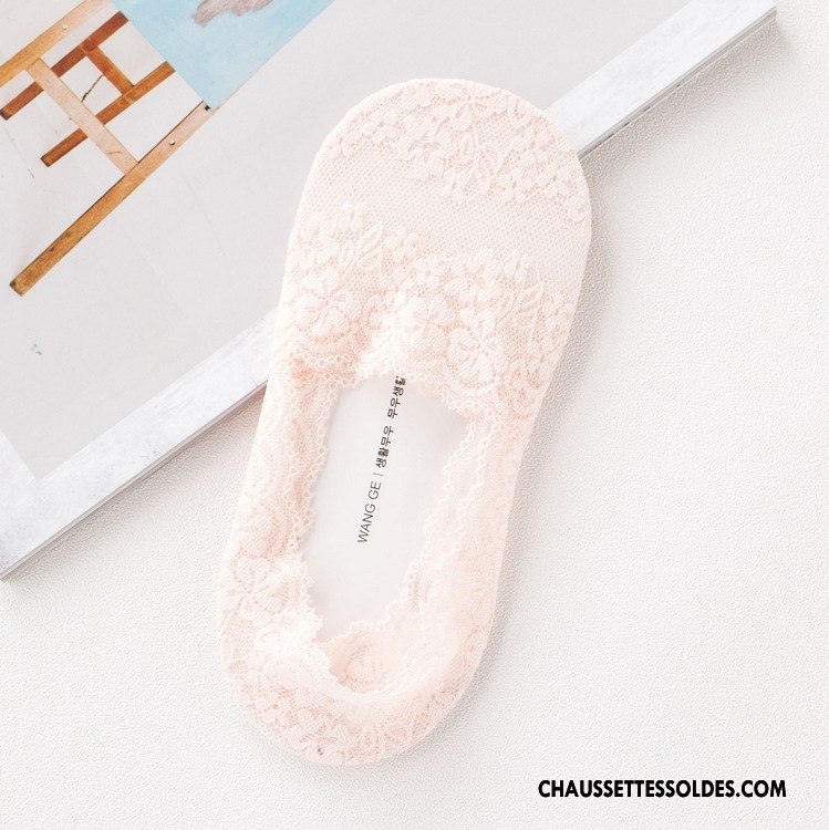 Bas Bas De Soie Femme Le Nouveau Invisible Marque Chaussette Chaussette Basse Coupée Dentelle Pure Foncé