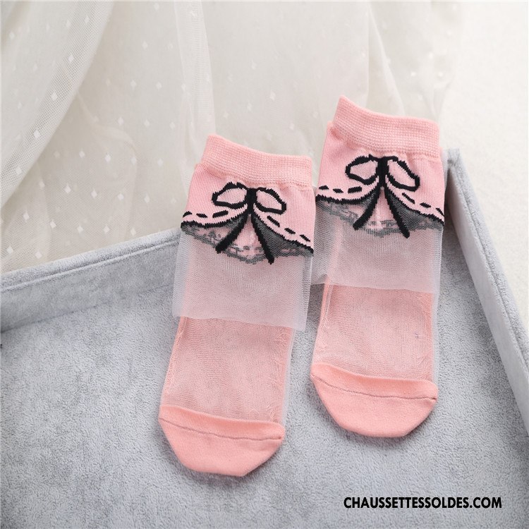 Bas Bas De Soie Femme Le Nouveau Modèle Été Chaussette De Noël Personnalité Printemps Blanc