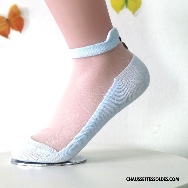 Bas Bas De Soie Femme Le Nouveau Ours Charmant Dessin Animé Chaussettes En Coton Frais Pure Violet