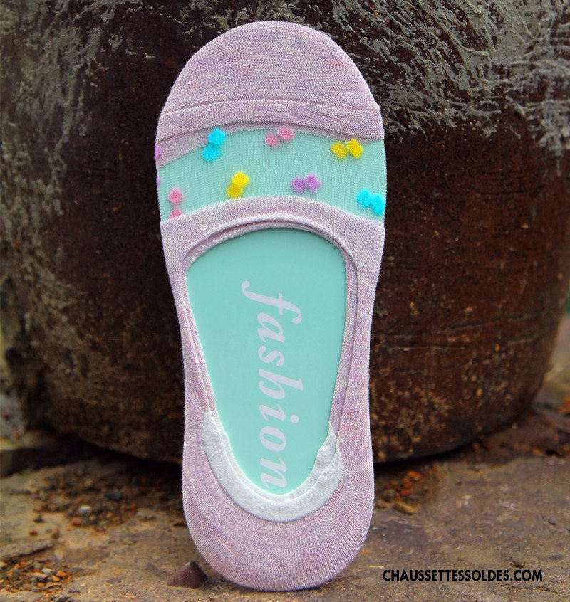 Bas Bas De Soie Femme Le Nouveau Silicone Chaussette Basse Coupée Été Antidérapant Invisible Bleu