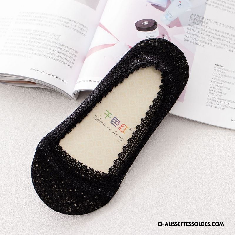 Bas Bas De Soie Femme Marque Chaussette Basse Coupée Le Nouveau Invisible Dentelle Pure Gris Clair