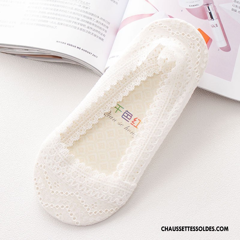 Bas Bas De Soie Femme Marque Chaussette Basse Coupée Le Nouveau Invisible Dentelle Pure Gris Clair