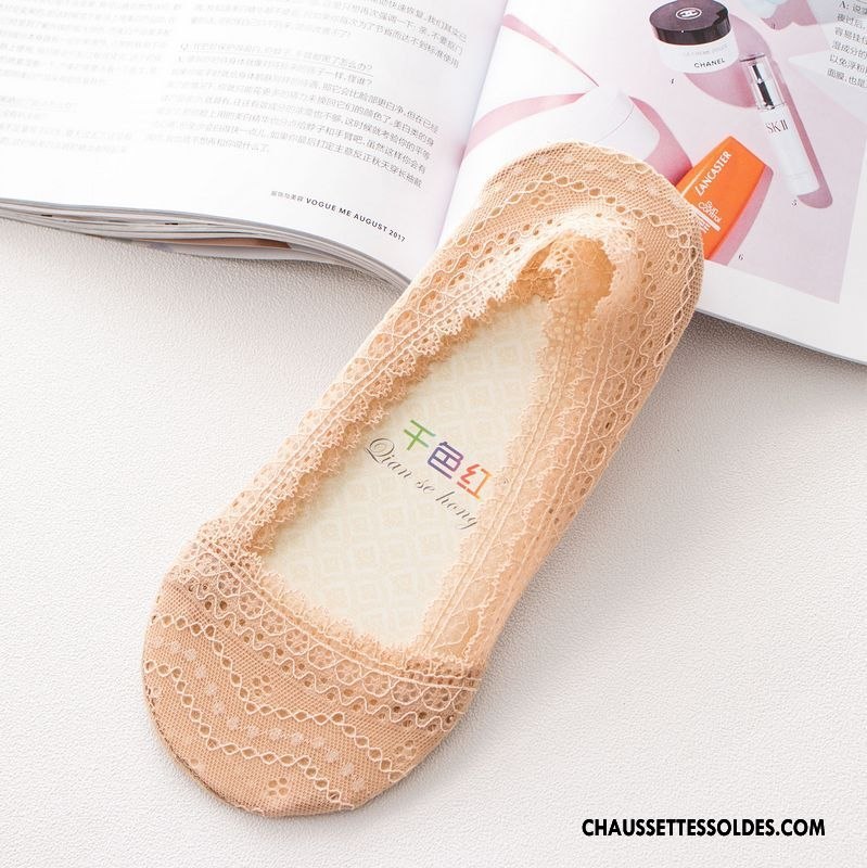 Bas Bas De Soie Femme Marque Chaussette Basse Coupée Le Nouveau Invisible Dentelle Pure Gris Clair