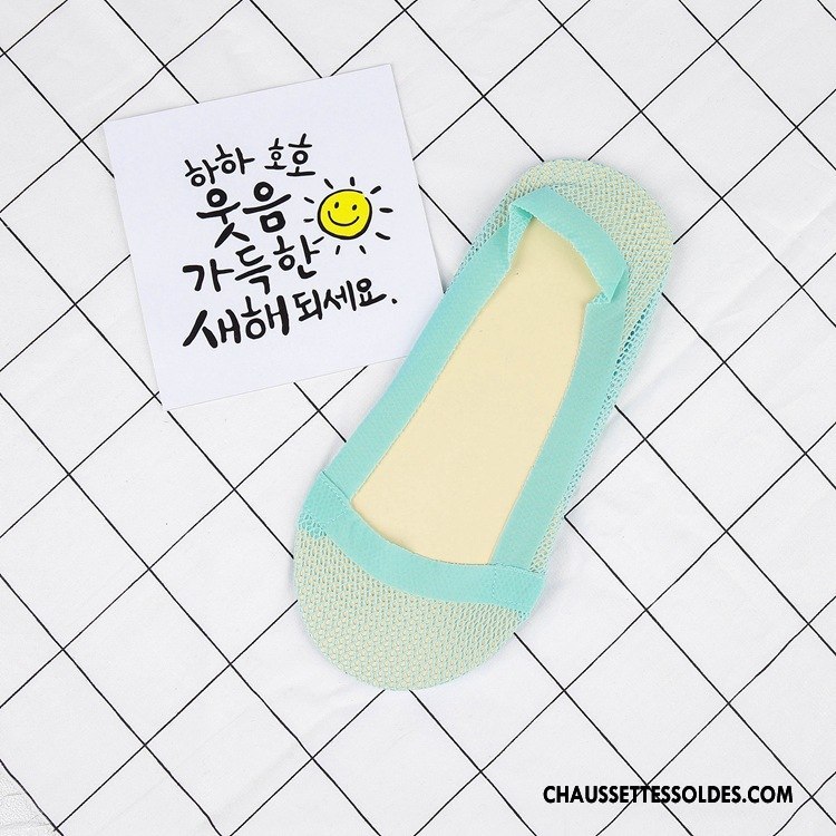 Bas Bas De Soie Femme Net Chaussette Basse Coupée À La Mode Anti-off Pas De Traces Silicone Noir Clair
