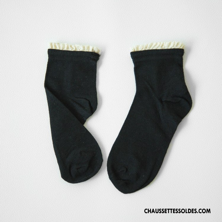 Bas Bas De Soie Femme Nouvelles Arrivées Chaussette 100% Coton Chaussette Courte Mode Printemps Vert