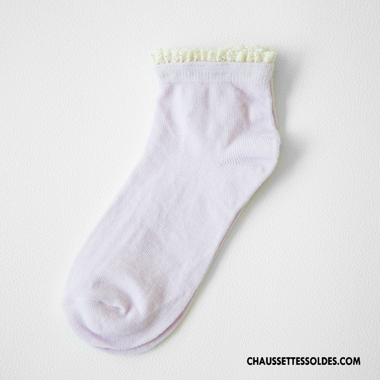 Bas Bas De Soie Femme Nouvelles Arrivées Chaussette 100% Coton Chaussette Courte Mode Printemps Vert