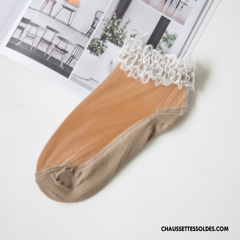Bas Bas De Soie Femme Nouvelles Arrivées Chaussette De Noël Antidérapant Fleurs Dame Dentelle Vert Clair