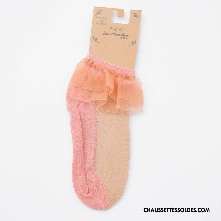 Bas Bas De Soie Femme Nouvelles Arrivées Courte Dentelle Yarn Chaussette De Noël Printemps Blanc