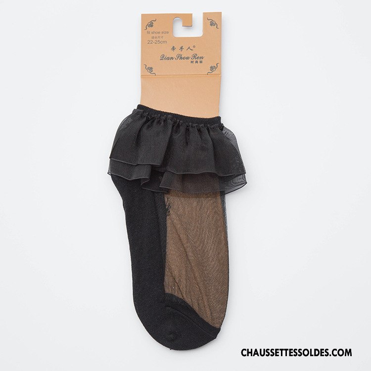 Bas Bas De Soie Femme Nouvelles Arrivées Courte Dentelle Yarn Chaussette De Noël Printemps Blanc
