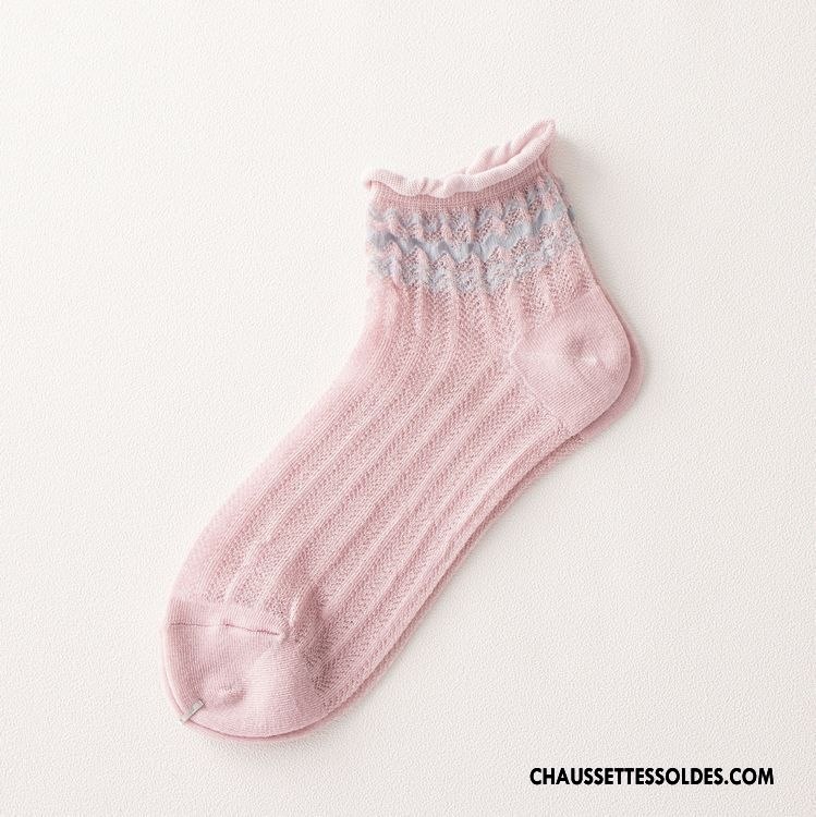 Bas Bas De Soie Femme Ourlet Chaussette Printemps Enceintes Engrener Été Violet Rose