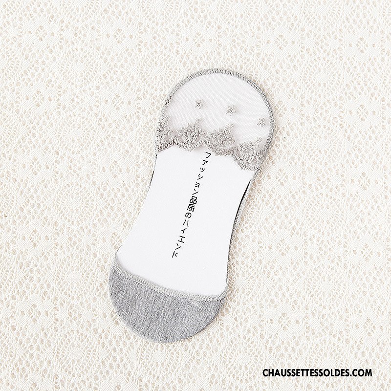 Bas Bas De Soie Femme Pas De Traces Silicone Invisible Chaussette Dimensionnel Antidérapant Clair