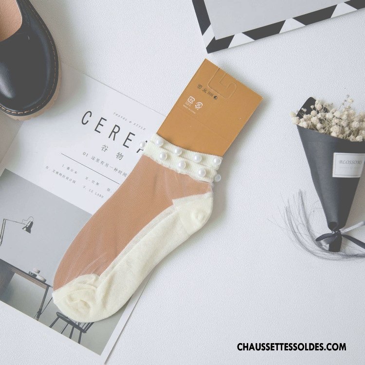 Bas Bas De Soie Femme Perle Dame Chaussette Courte Nouvelles Arrivées Légère Été Vert