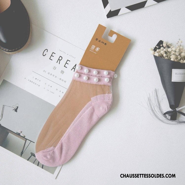 Bas Bas De Soie Femme Perle Dame Chaussette Courte Nouvelles Arrivées Légère Été Vert