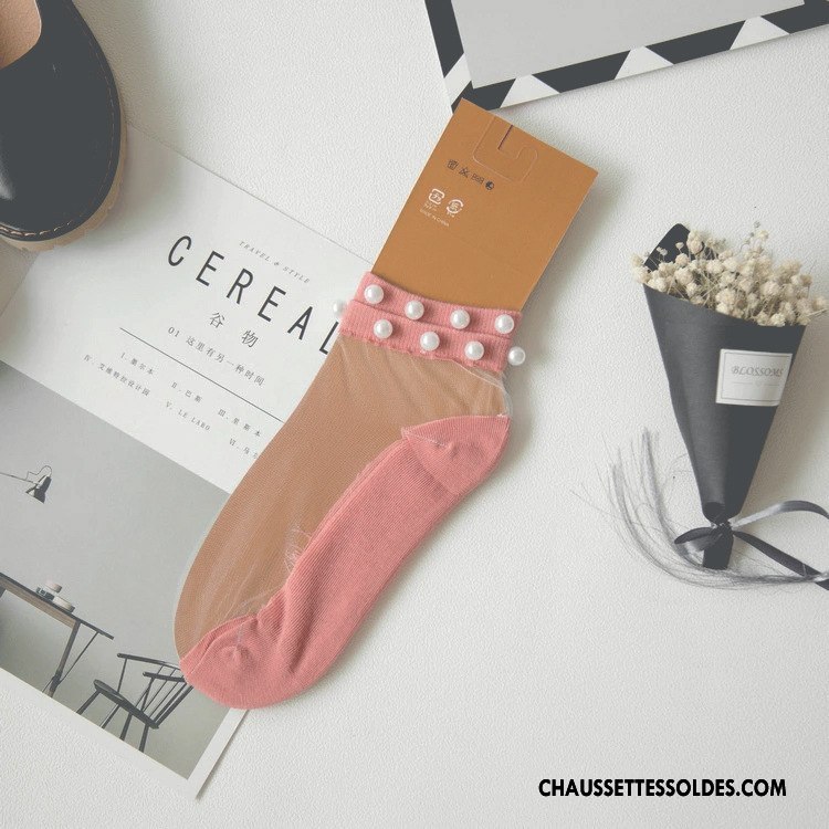Bas Bas De Soie Femme Perle Dame Chaussette Courte Nouvelles Arrivées Légère Été Vert