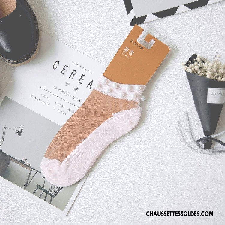 Bas Bas De Soie Femme Perle Dame Chaussette Courte Nouvelles Arrivées Légère Été Vert