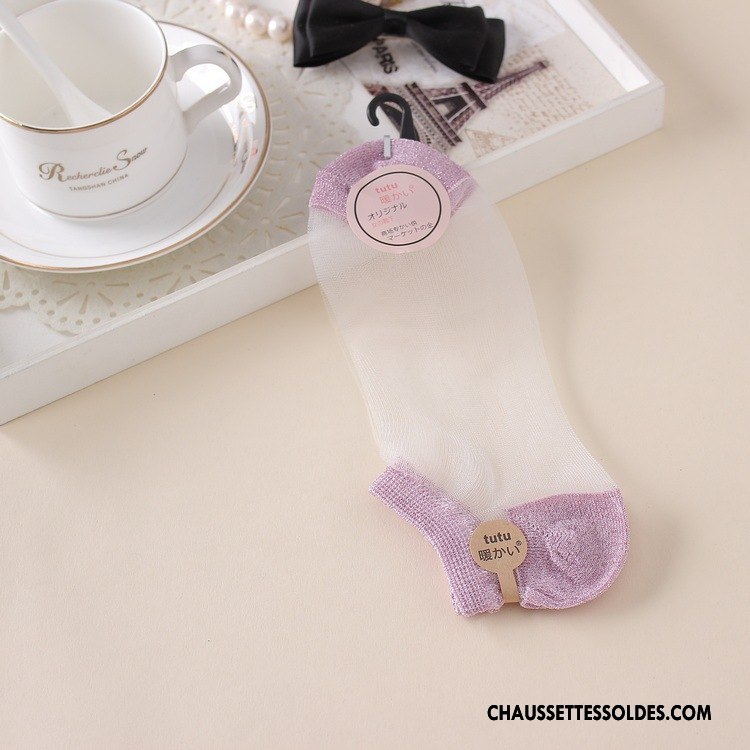 Bas Bas De Soie Femme Printemps Chaussette Basse Coupée Doux Nouvelles Arrivées Été Blanc