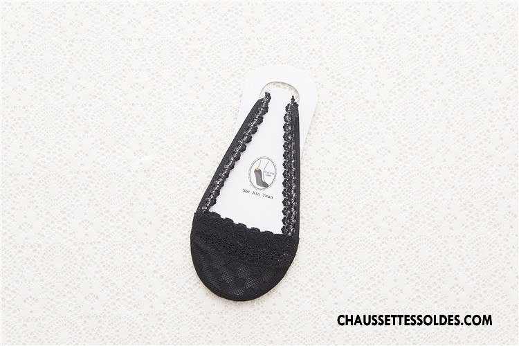 Bas Bas De Soie Femme Printemps Dentelle Le Nouveau Chaussette Invisible Matelassé Argent Gris