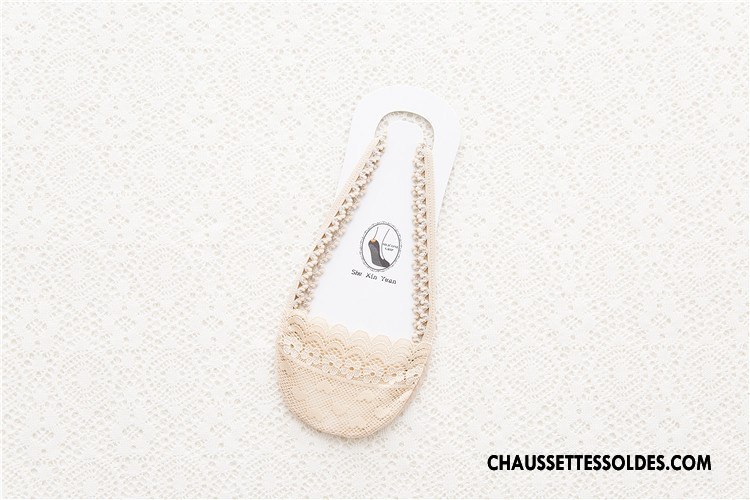 Bas Bas De Soie Femme Printemps Dentelle Le Nouveau Chaussette Invisible Matelassé Argent Gris