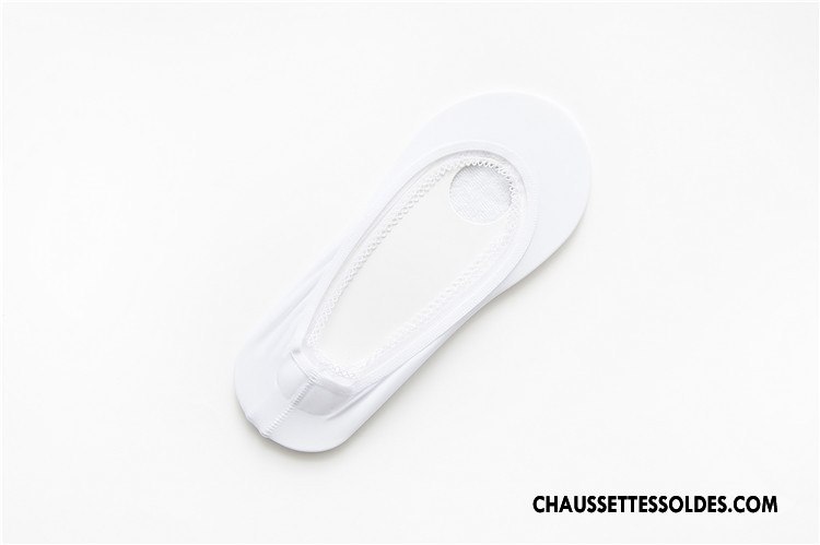 Bas Bas De Soie Femme Respirant Chaussette Légère Invisible Été Dame Blanc