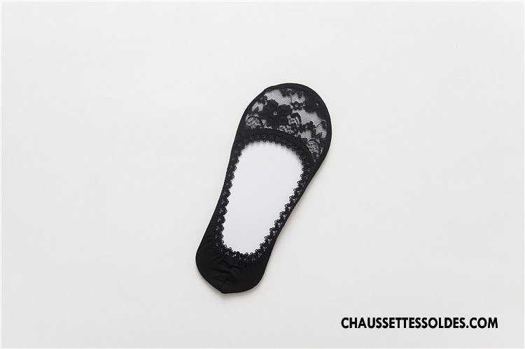 Bas Bas De Soie Femme Simple Chaussette Nouvelles Arrivées Dentelle Printemps Style Chaud Noir