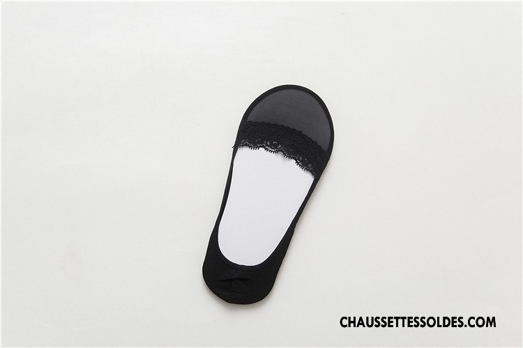 Bas Bas De Soie Femme Simple Dentelle Invisible Style Chaud Chaussette Été