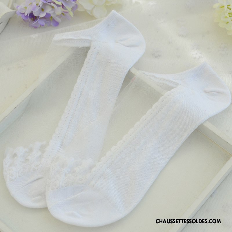Bas Bas De Soie Femme Tous Les Assortis Cristal Invisible Chaussette Courte Tendance Été Violet