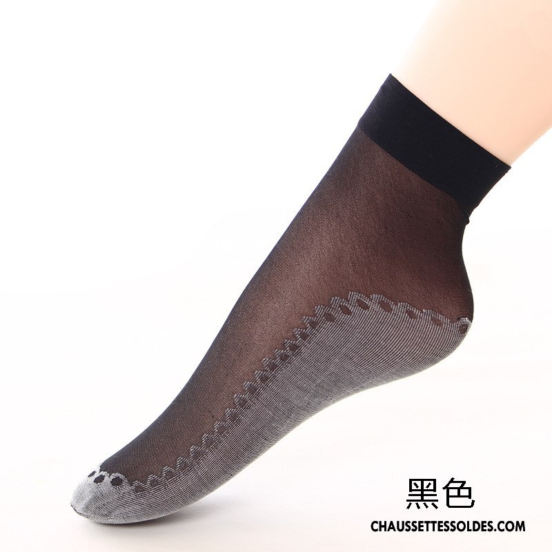 Bas Bas De Soie Femme Ultra Cristal Courte Matelassé Antidérapant Chaussette De Noël Marron / Brun