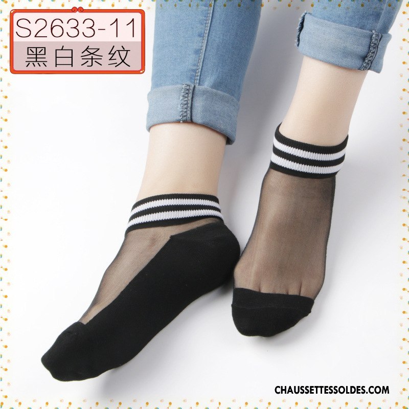 Bas Bas De Soie Femme Vent D'université Chaussette Courte Absorber La Sueur Dame Antidérapant Cristal Bleu