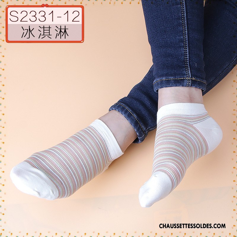 Bas Bas De Soie Femme Vent D'université Chaussette Courte Absorber La Sueur Dame Antidérapant Cristal Bleu