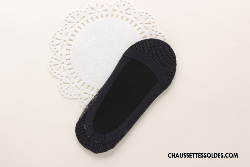 Bas Bas De Soie Femme Été Anti-off Chaussette Basse Coupée Engrener Pas De Traces Invisible Bleu Clair