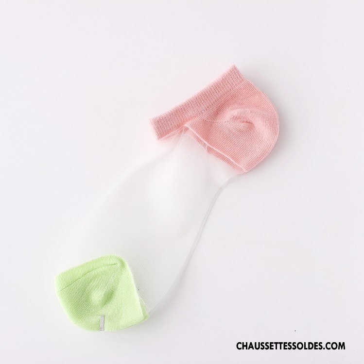 Bas Bas De Soie Femme Été Légère Cristal Le Nouveau Chaussette Dame Couleurs Mixtes Bleu