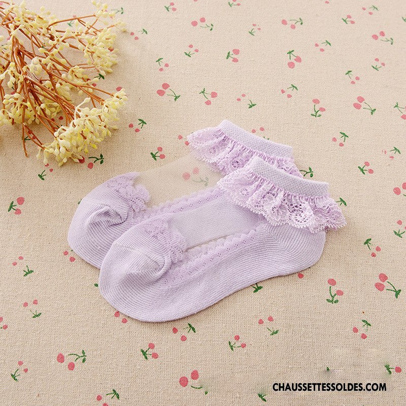Bas Bas De Soie Fille Chaussette Courte Cristal Enfant Doux Dentelle Chaussette De Noël Jaune